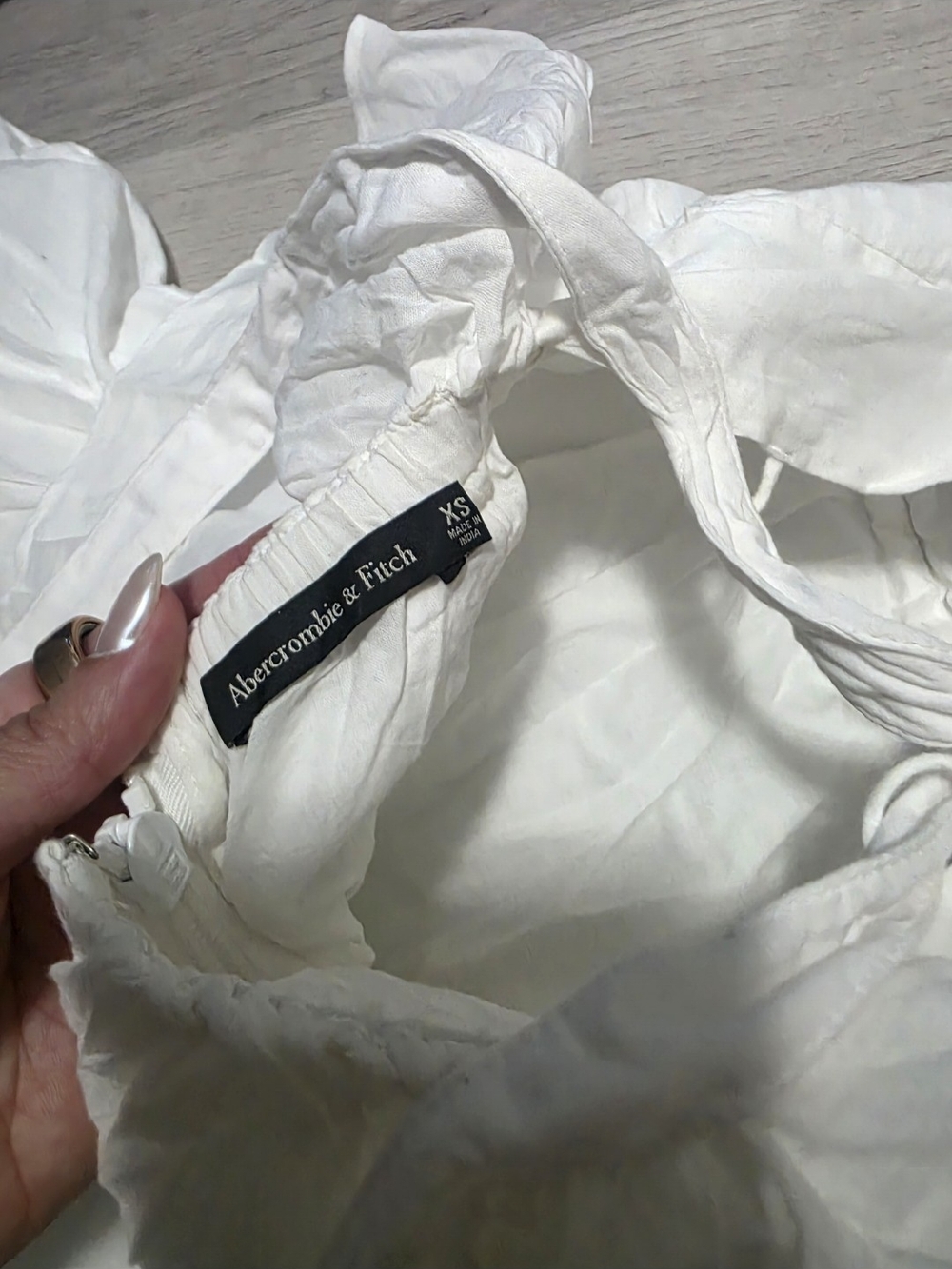 Abercrombie & Fitch White Tiered Maxi Sundress - Size XS - Picture 6 of 8